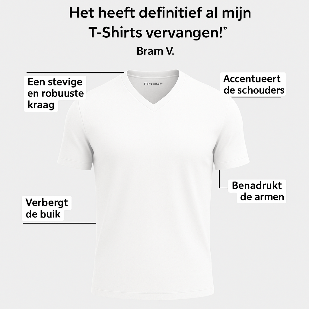 Pakket van 6 V - hals - Turkoois - Fincut Netherlands