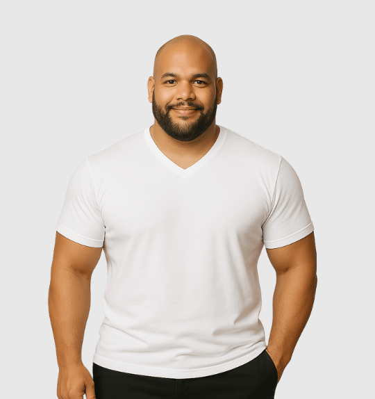 Pakket van 6 V - hals - Wit - Fincut Netherlands