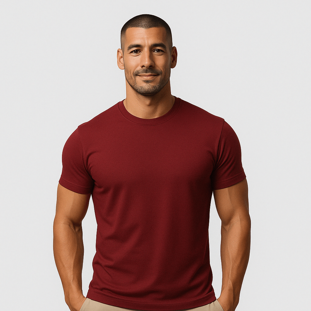 Het t-shirt - Bordeauxrood - Fincut Netherlands