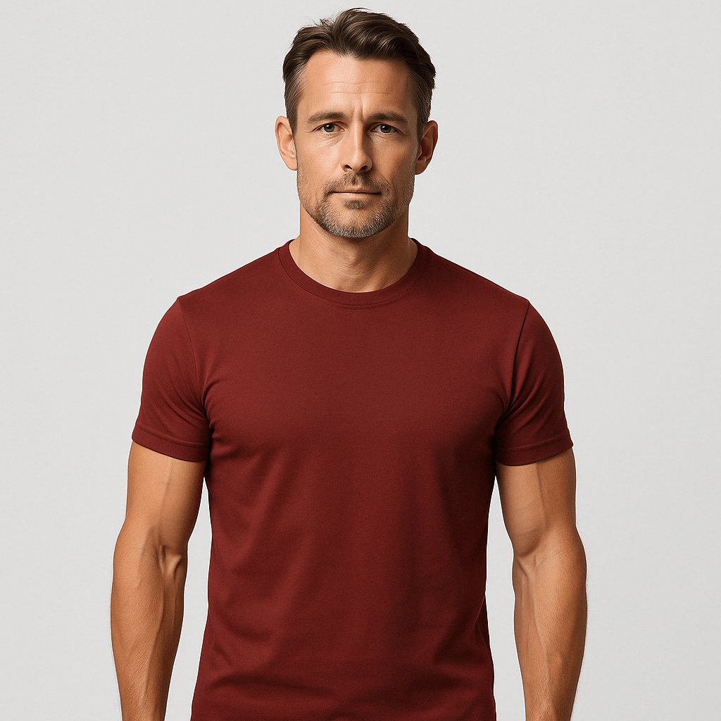 Het t-shirt - Bordeauxrood - Fincut Netherlands