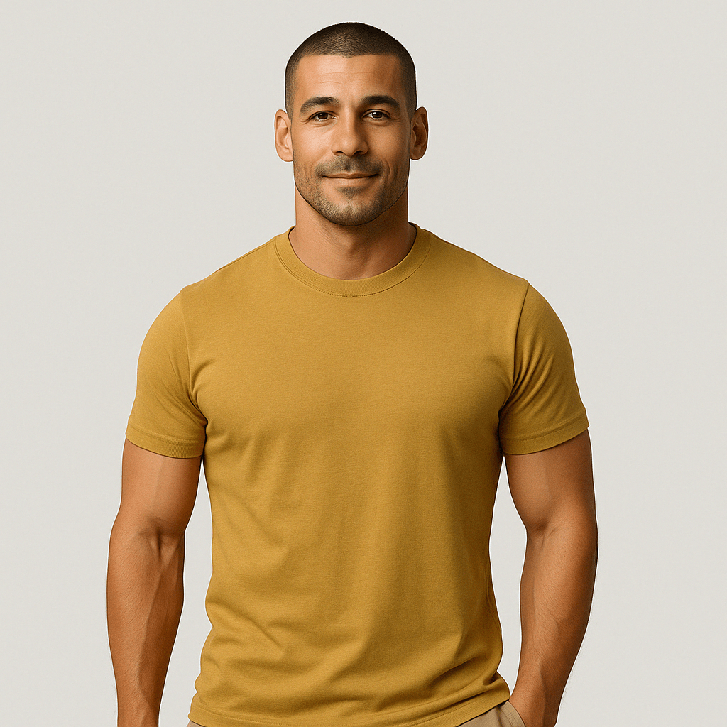 Het t-shirt tech - Mosterd - Fincut Netherlands