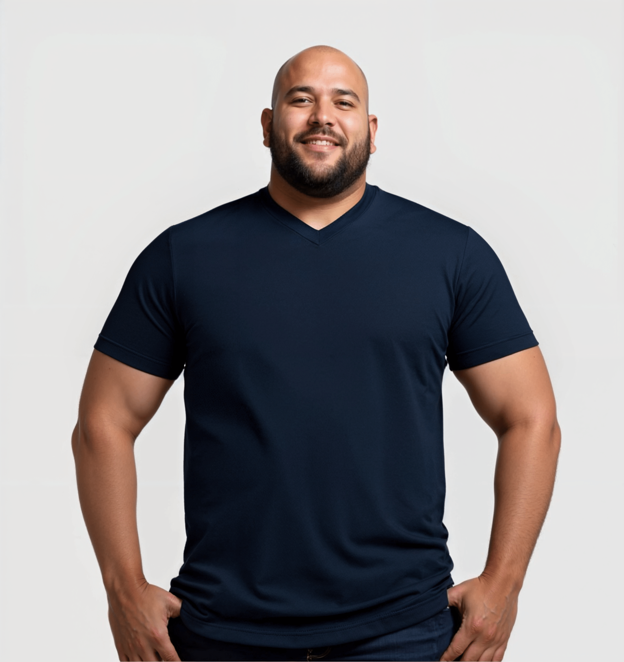 het V - hals t-shirt - Marineblauw - Fincut Netherlands