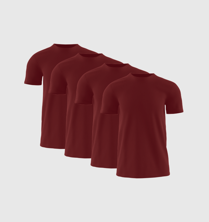 Pakket van 4 - Bordeauxrood - Fincut Netherlands