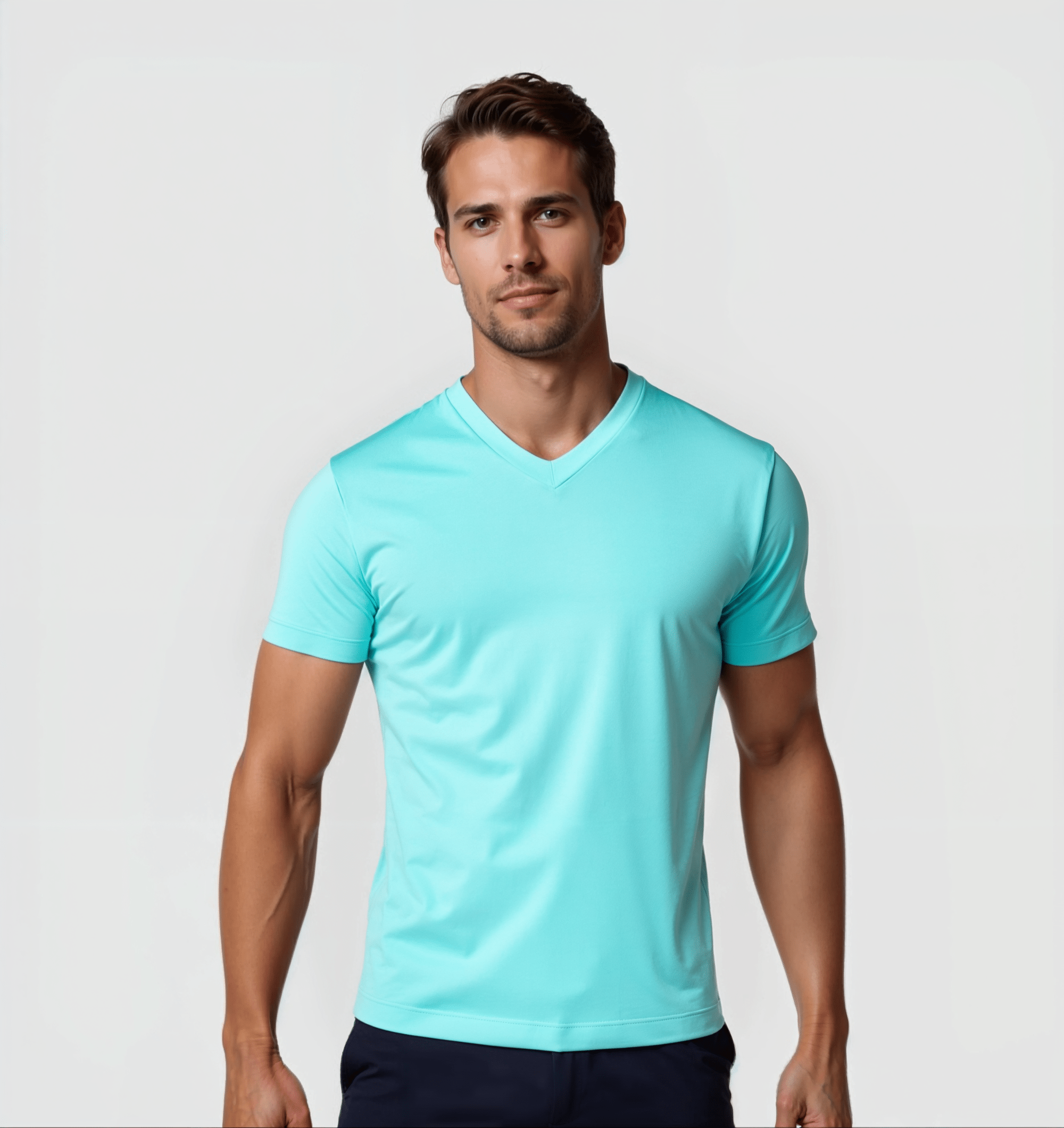 Pakket van 6 V - hals - Turkoois - Fincut Netherlands